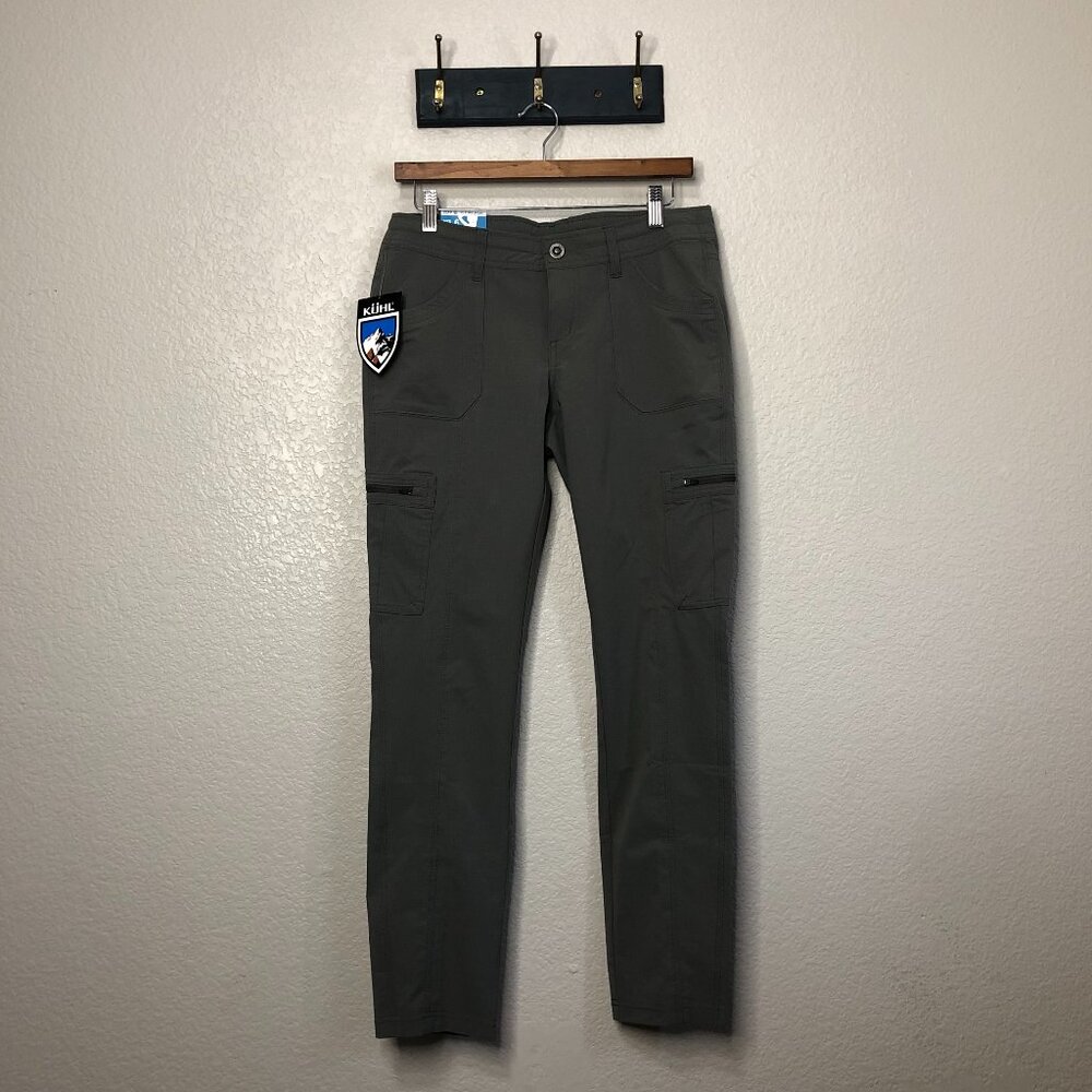 Kuhl Kurve NWT Slate Gray Horizn Skinny Rip Stop Pants Women's 6s UPF50 Outdoor